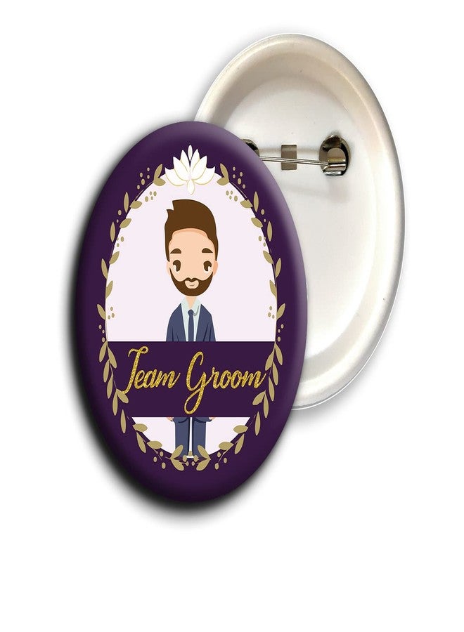 دبابيس بلاستيكية D2C لفريق العريس، شارات زفاف/زواج لامعة متعددة الألوان (D1) (5، فريق العريس)